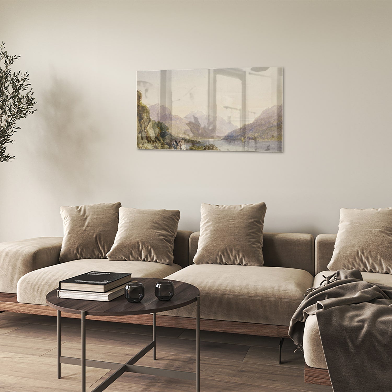 Atemberaubendes Glasbild mit Landschaft – Glasbild aus Sicherheitsglas, Größe 100x60