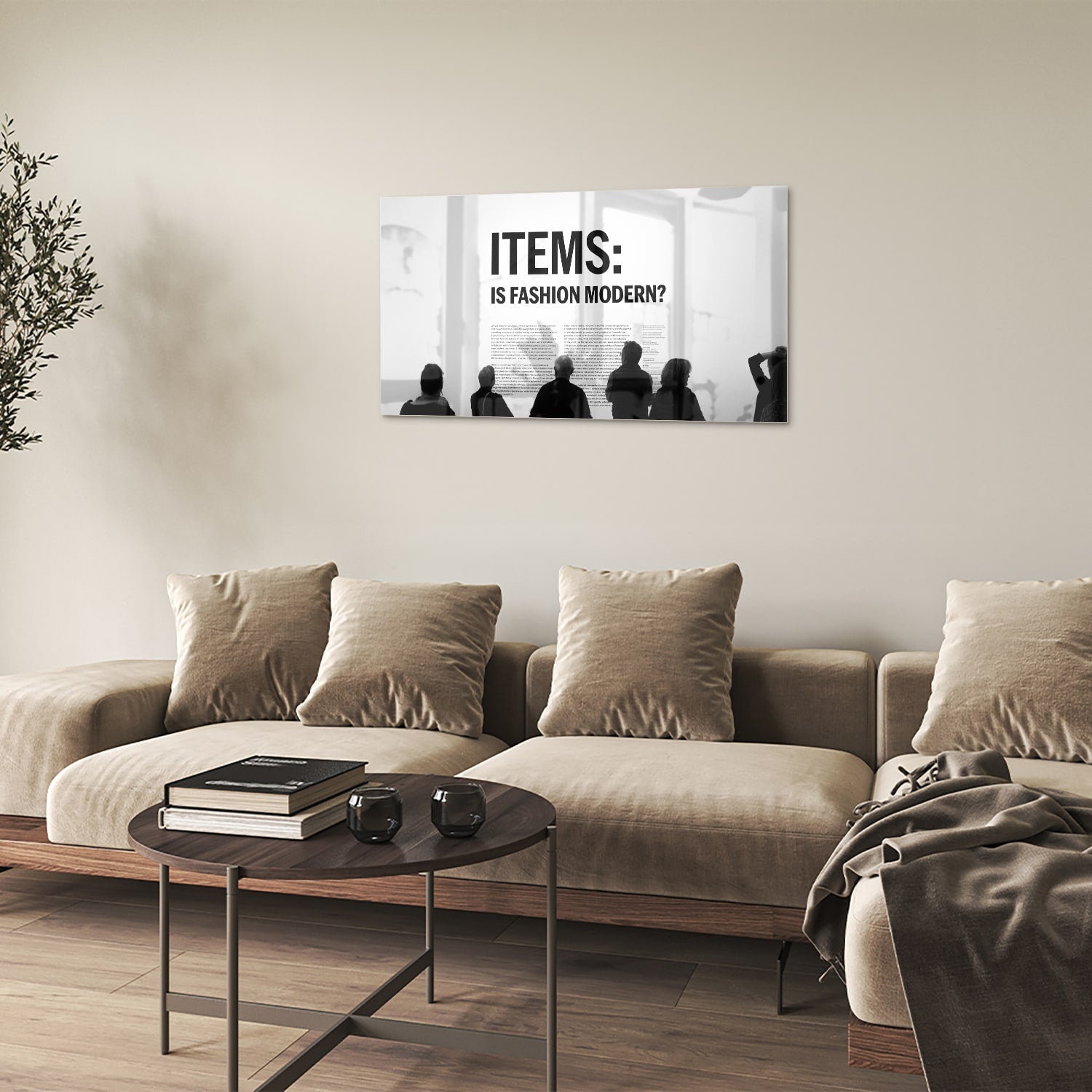 Modernes Glasbild 'Is Fashion Modern?' – Glasbild aus Sicherheitsglas, Größe 100x60