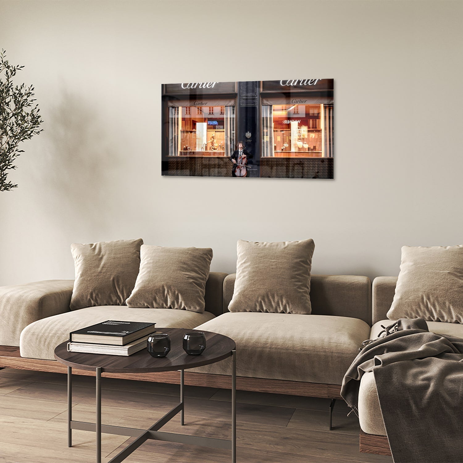 Luxuriöses Cartier-Glasbild für Ihr Interieur – Glasbild aus Sicherheitsglas, Größe 100x60