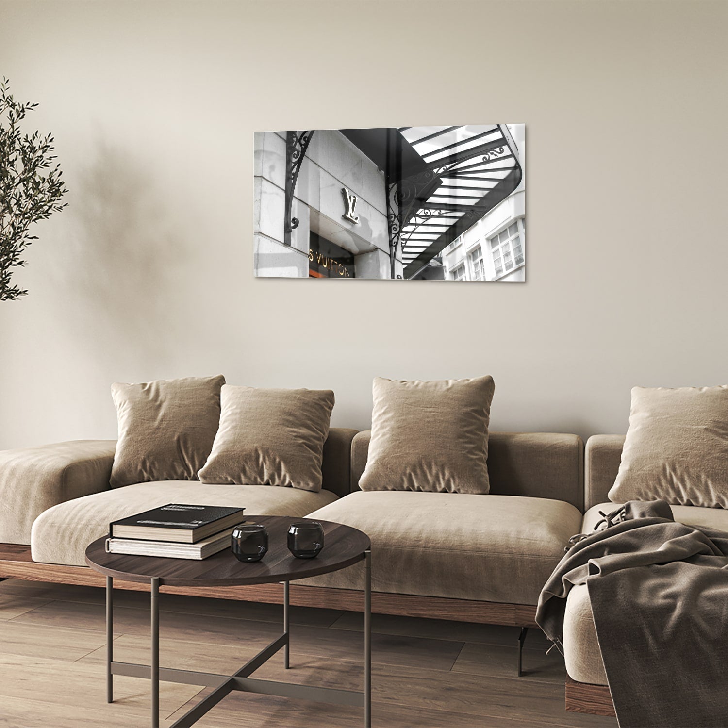 Elegantes Glasbild mit luxuriöser Mode – Glasbild aus Sicherheitsglas, Größe 100x60