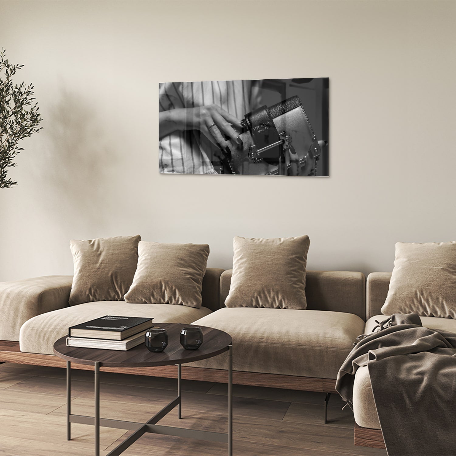 Elegantes Glasbild mit luxuriösen Accessoires – Glasbild aus Sicherheitsglas, Größe 100x60