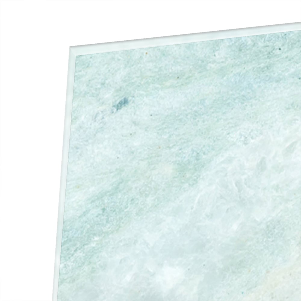 Abstraktes Glasbild in raffinierten Grüntönen – Glasbild aus Sicherheitsglas, Größe 80x80_rond