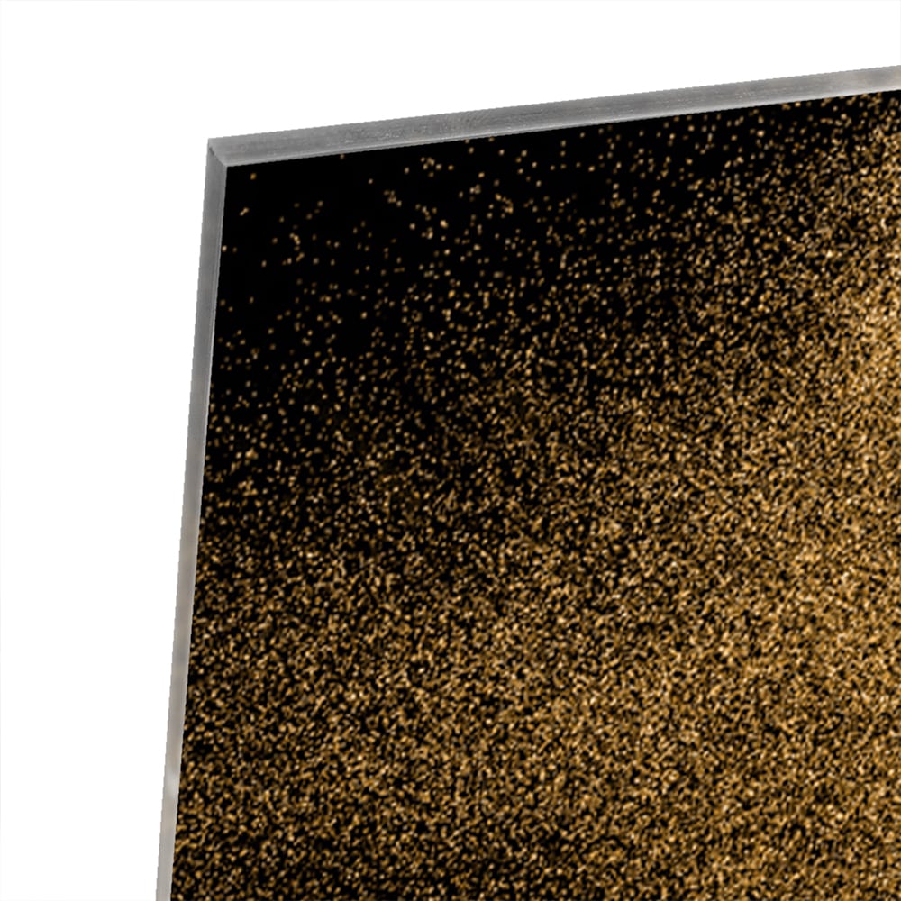 Glasbild – Goldene Hand auf schwarzem Hintergrund – Glasbild aus Sicherheitsglas, Größe 80x80_rond
