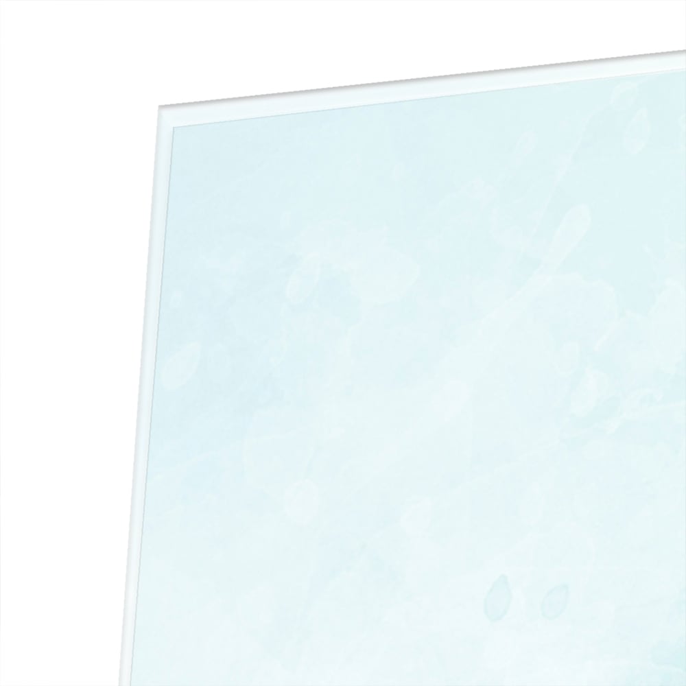 Abstraktes Glasbild in blauen und türkisen Farbtönen – Glasbild aus Sicherheitsglas, Größe 80x80_rond