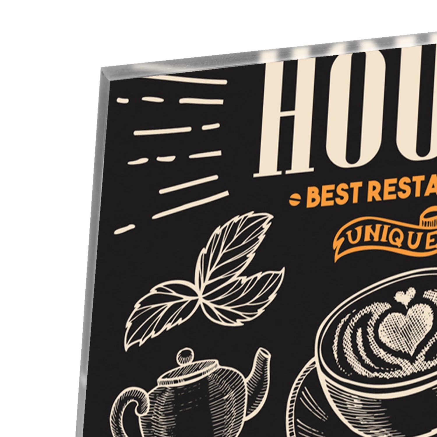 Glasbild – Vintage Coffee-House – Glasbild aus Sicherheitsglas, Größe 80x80_rond