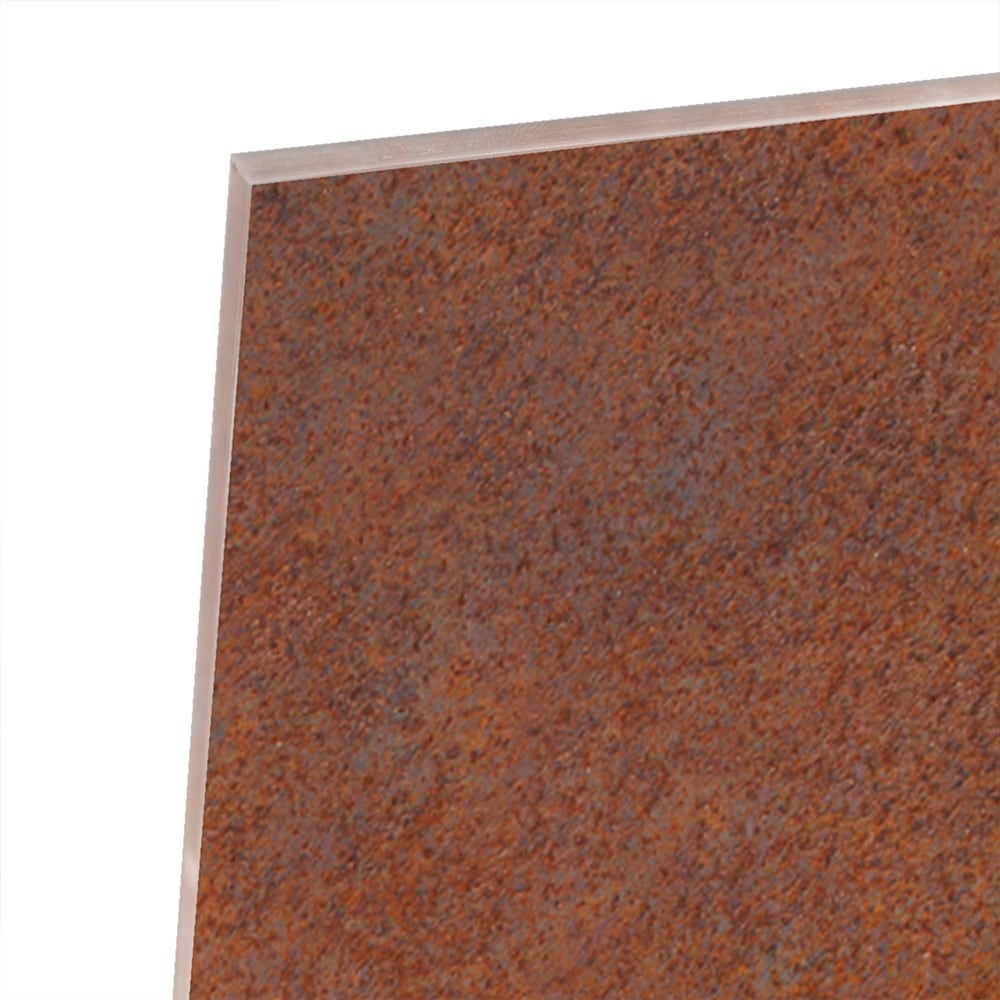 Abstraktes Glasbild in warmen Tönen – Glasbild aus Sicherheitsglas, Größe 80x80_rond