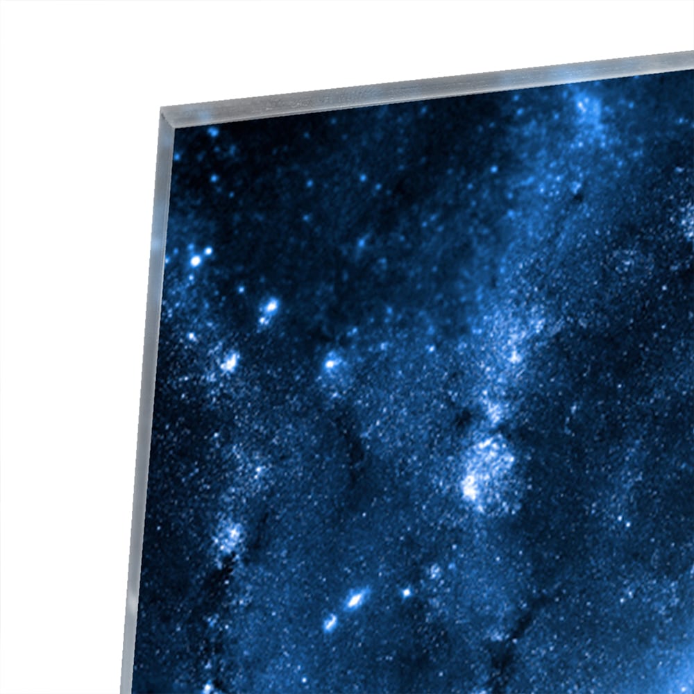 Glasbild mit Weltall und Planeten – Glasbild aus Sicherheitsglas, Größe 80x80_rond
