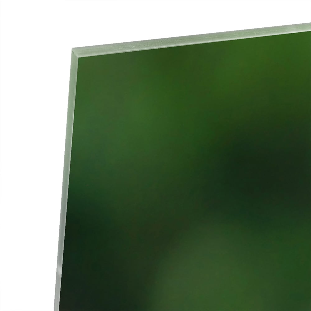 Fröhliches Glasbild mit Frosch auf einem Ast – Glasbild aus Sicherheitsglas, Größe 80x80_rond
