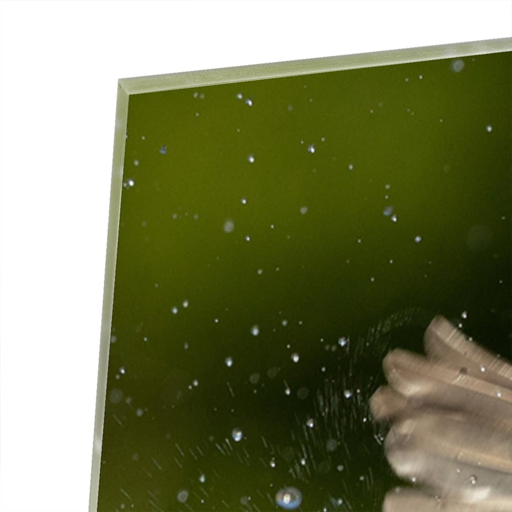 Glasbild mit einem farbenfrohen Eisvogel – Glasbild aus Sicherheitsglas, Größe 80x80_rond