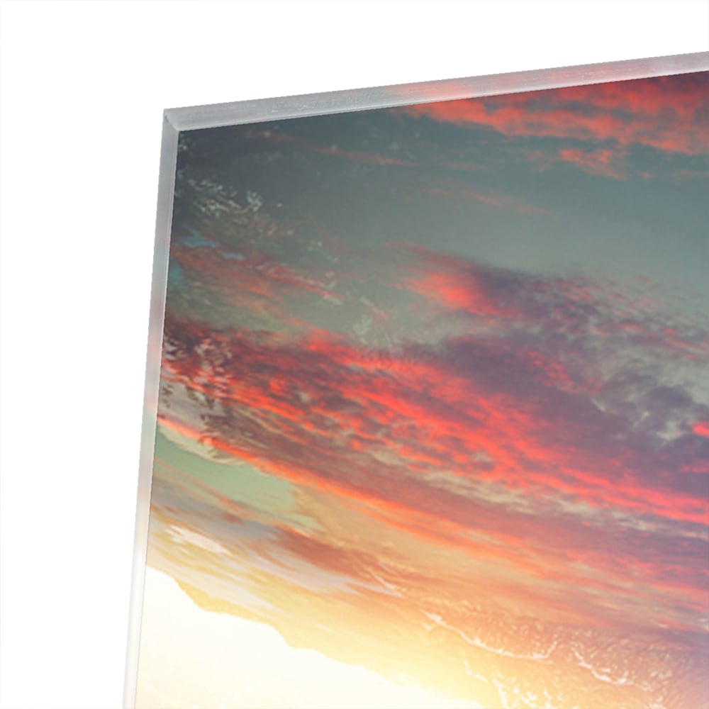 Glasbild mit kosmischem Ausblick – Glasbild aus Sicherheitsglas, Größe 80x80_rond