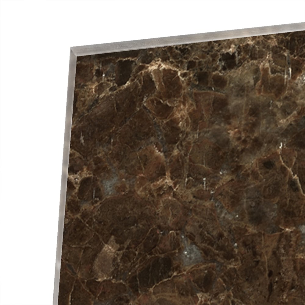 Glasbild mit Marmormotiv in braun – Glasbild aus Sicherheitsglas, Größe 80x80_rond
