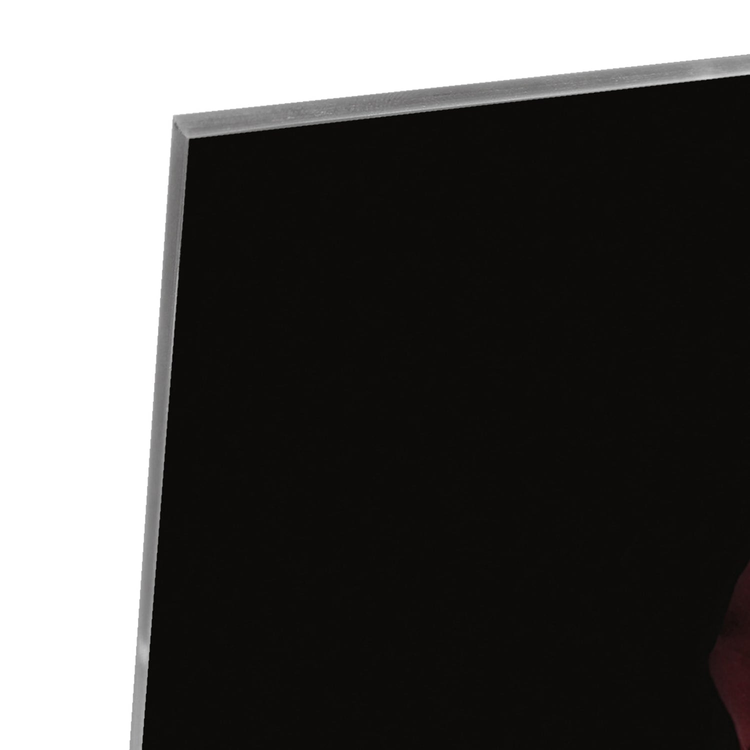 Elegantes Glasbild mit Rosen auf schwarzem Hintergrund – Glasbild aus Sicherheitsglas, Größe 80x80_rond