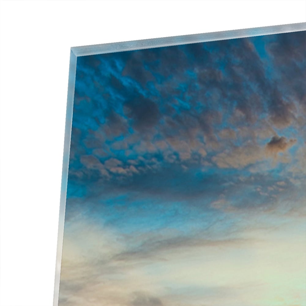 Glasbild – Stadt am See – Glasbild aus Sicherheitsglas, Größe 80x80_rond