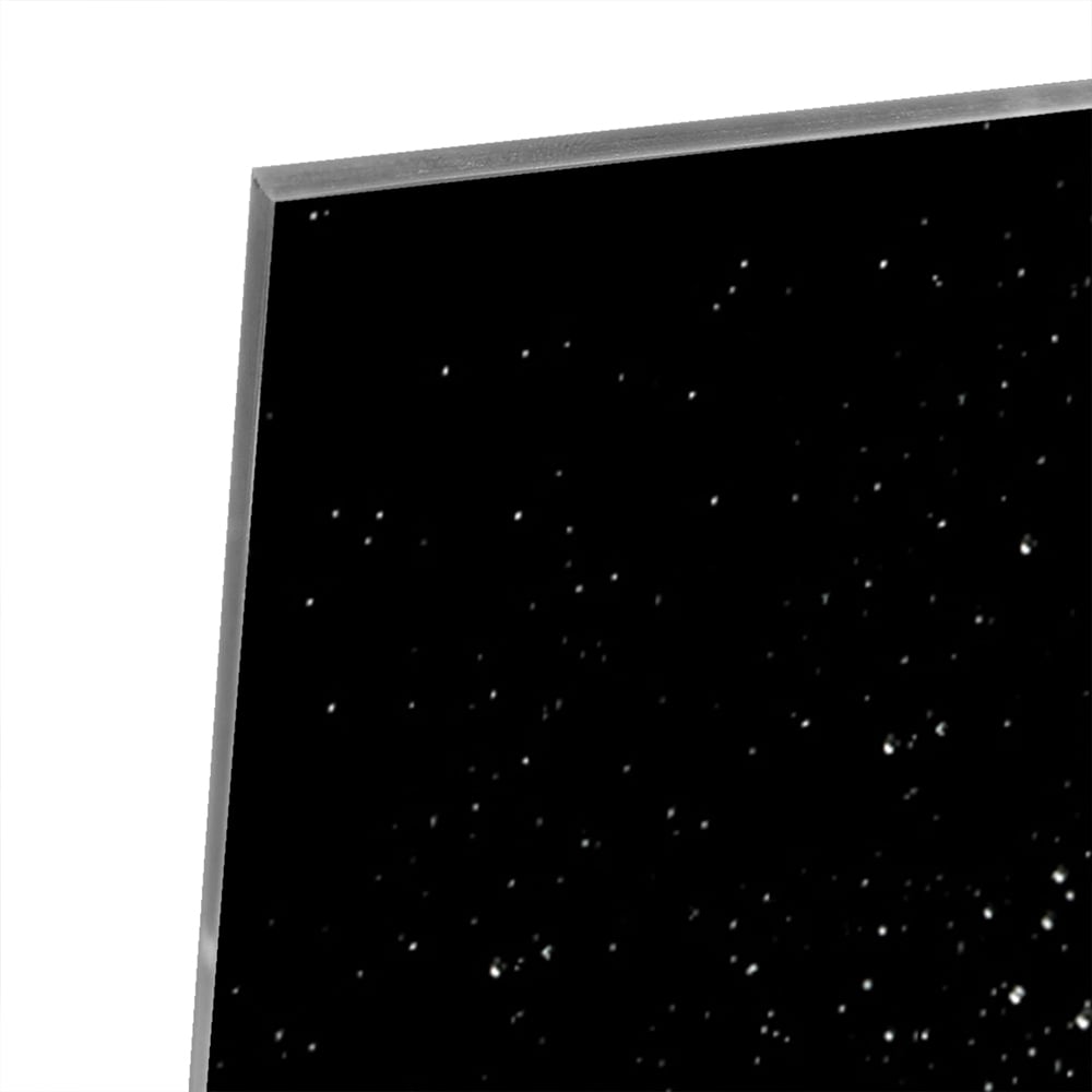 Schwarz-Weiß-Glasbild mit Spritzwassereffekt – Glasbild aus Sicherheitsglas, Größe 80x80_rond