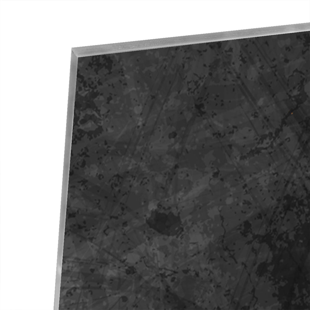 Modernes Glasbild mit dunklem Design und goldenen Akzenten – Glasbild aus Sicherheitsglas, Größe 80x80_rond