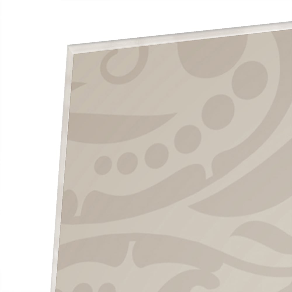 Elegantes Glasbild mit raffiniertem Muster – Glasbild aus Sicherheitsglas, Größe 80x80_rond