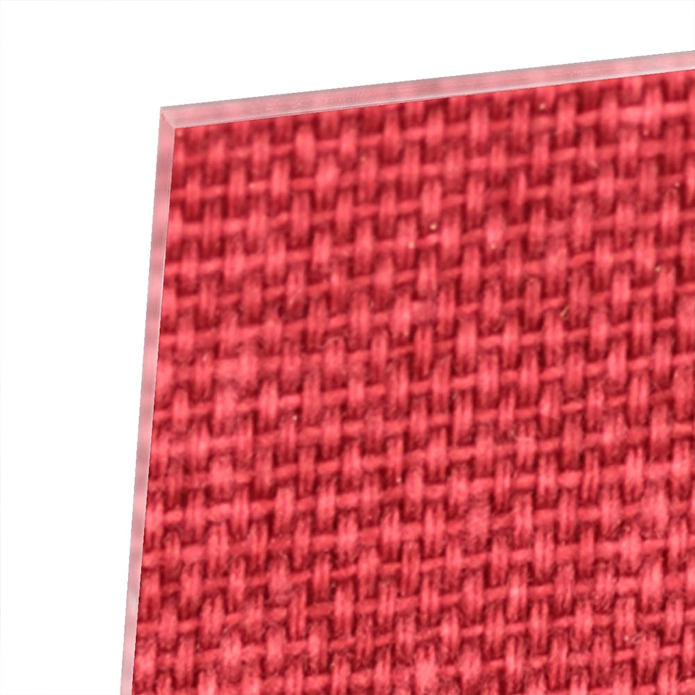 Modernes Glasbild in klarem Rot – Glasbild aus Sicherheitsglas, Größe 80x80_rond