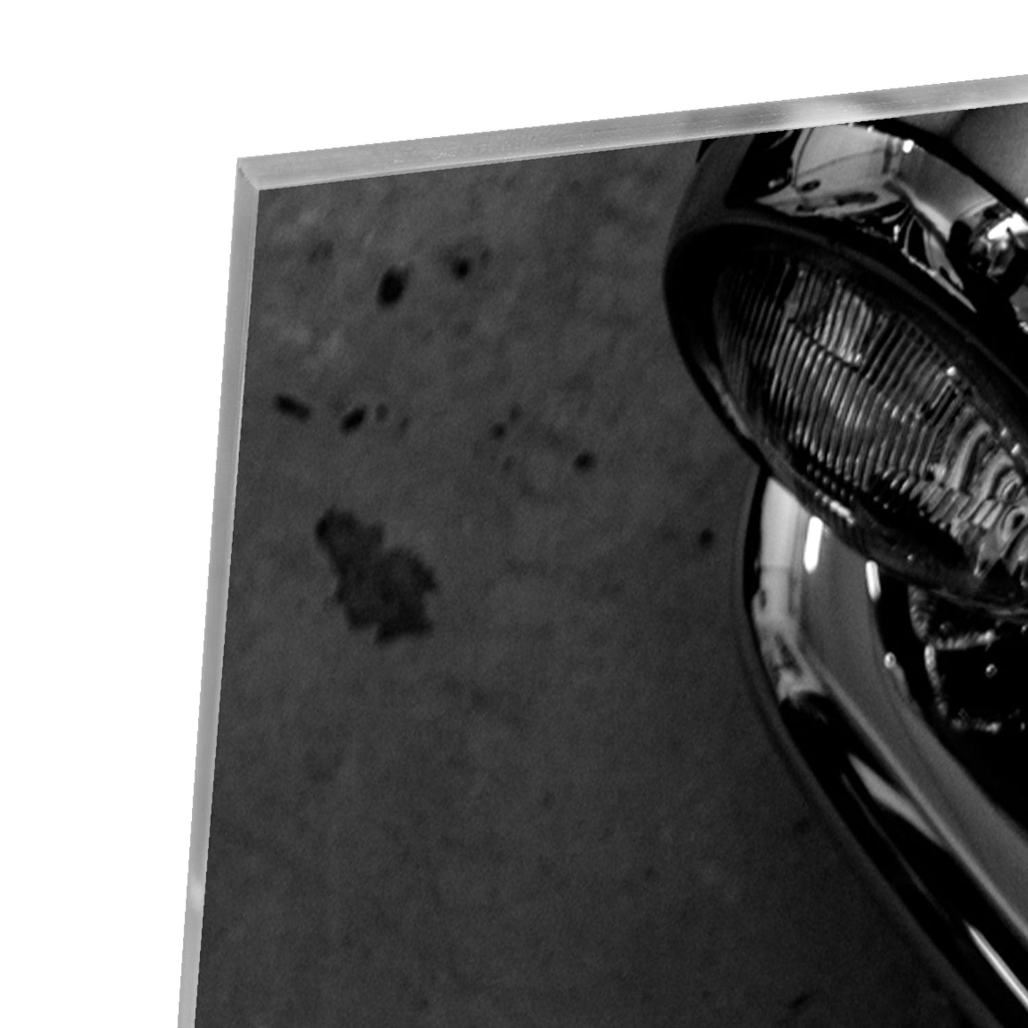 Elegantes Glasbild mit modernem abstraktem Design – Glasbild aus Sicherheitsglas, Größe 80x80_rond