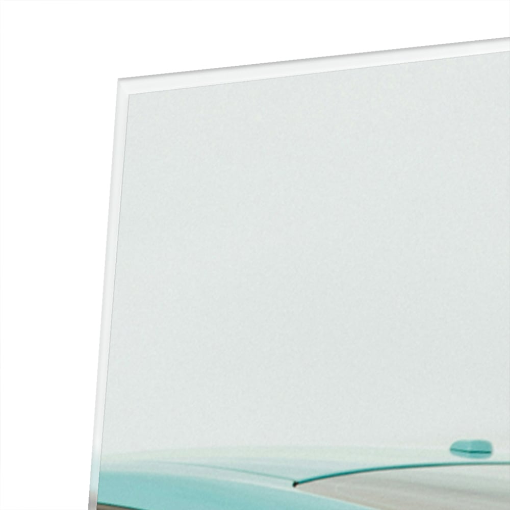 Stilvolles Glasbild mit einem Sportwagen – Glasbild aus Sicherheitsglas, Größe 80x80_rond