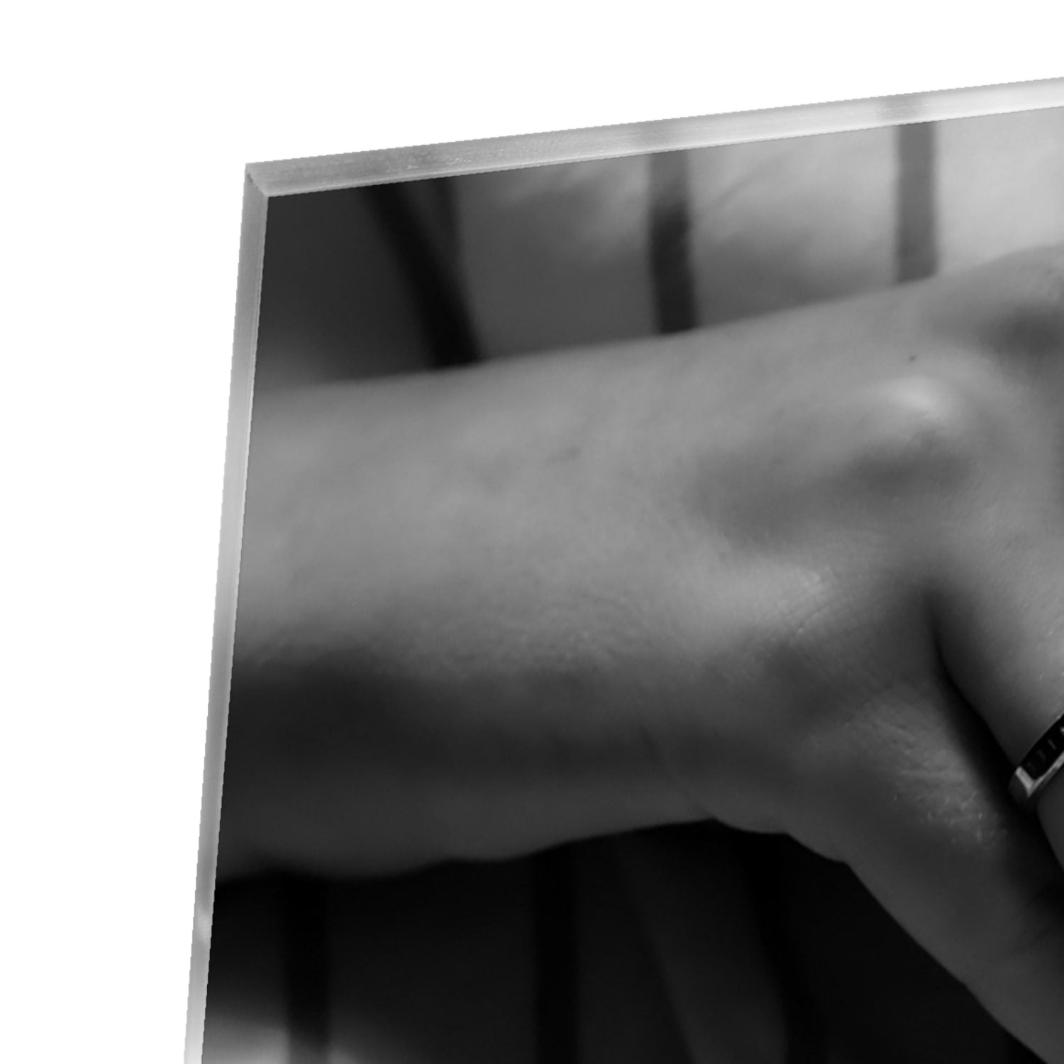 Elegantes Glasbild mit luxuriösen Accessoires – Glasbild aus Sicherheitsglas, Größe 80x80_rond