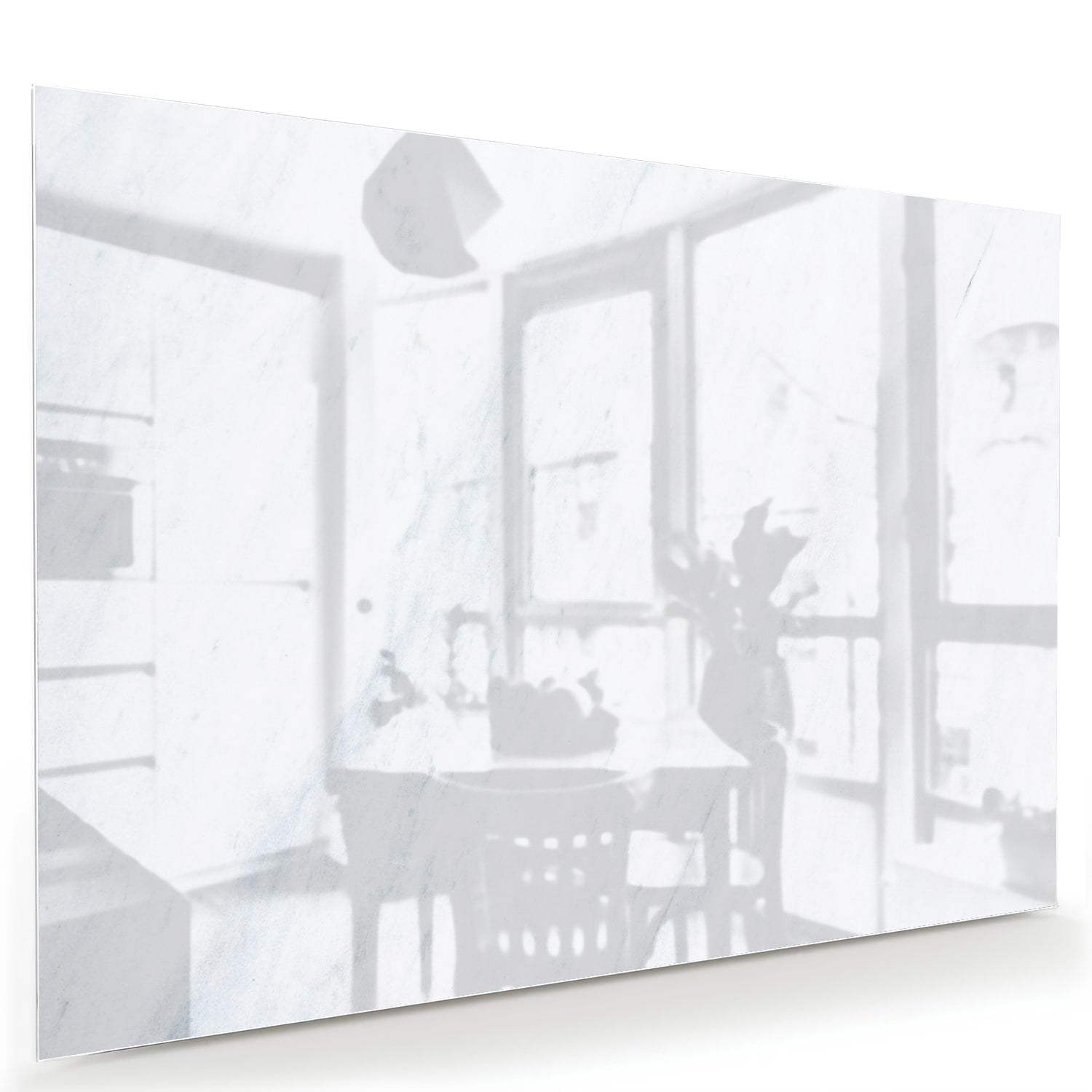 Minimalistisches Glasbild mit hellen Tönen – Glasbild aus Sicherheitsglas, Größe 60x40
