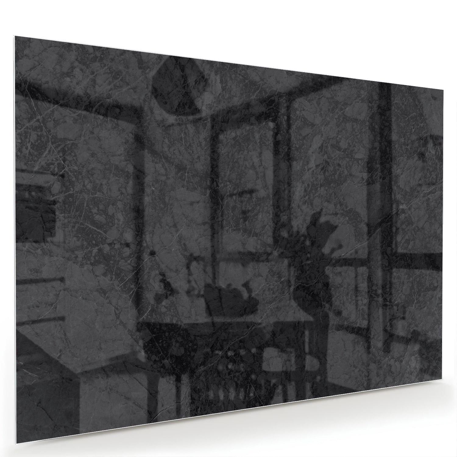 Elegantes Glasbild mit abstrakter Dekoration – Glasbild aus Sicherheitsglas, Größe 60x40