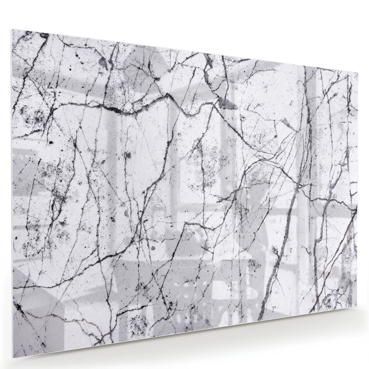 Glasbild mit abstrakter Aststruktur – Glasbild aus Sicherheitsglas, Größe 60x40