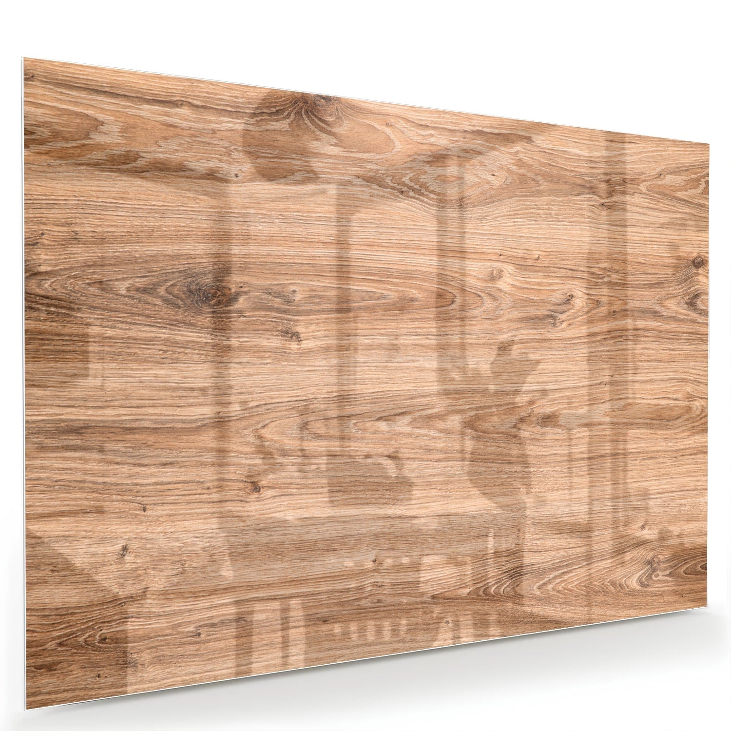 Rustikales Glasbild mit Holzoptik – Glasbild aus Sicherheitsglas, Größe 60x40
