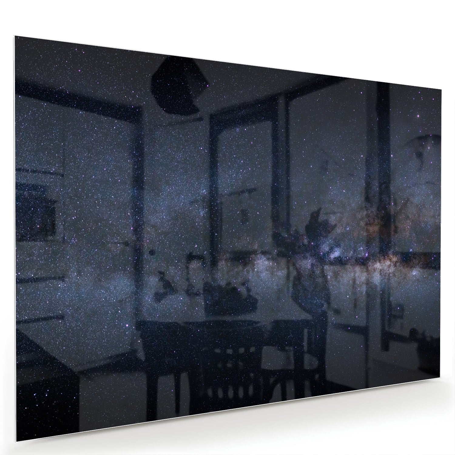 Glasbild mit einem bezaubernden Sternenhimmel – Glasbild aus Sicherheitsglas, Größe 60x40