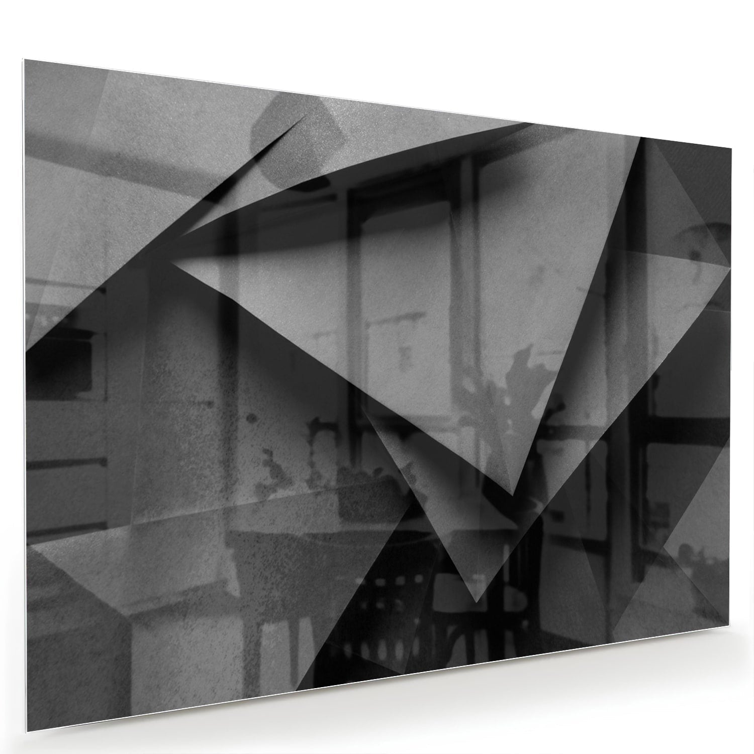 Modernes Glasbild mit geometrischem Motiv – Glasbild aus Sicherheitsglas, Größe 60x40