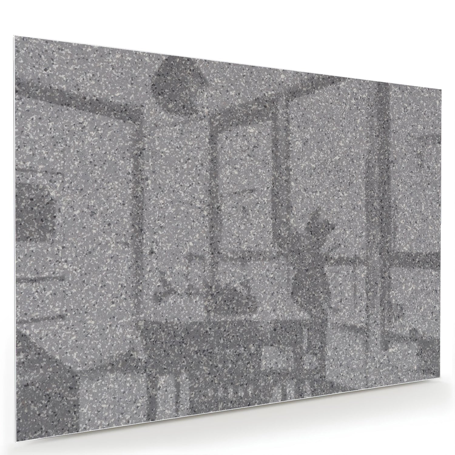 Glasbild mit abstrakten Grautönen – Glasbild aus Sicherheitsglas, Größe 60x40