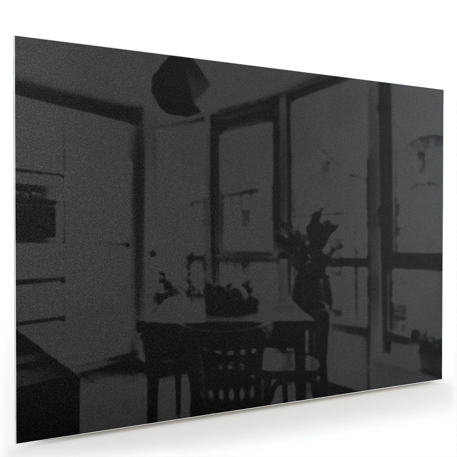Glänzendes schwarzes Glasbild für ein modernes Interieur – Glasbild aus Sicherheitsglas, Größe 60x40