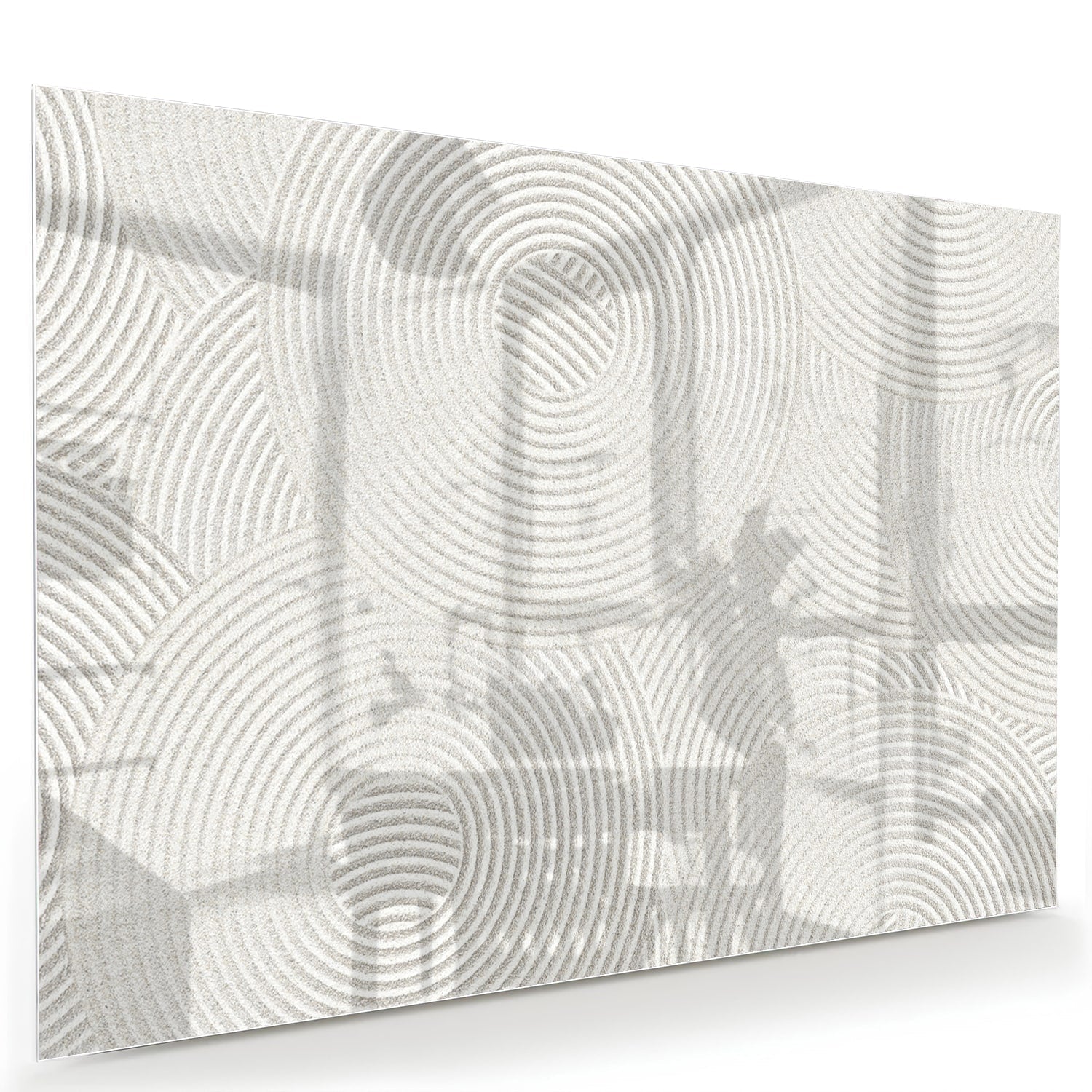 Minimalistisches Glasbild mit Spiralmuster – Glasbild aus Sicherheitsglas, Größe 60x40