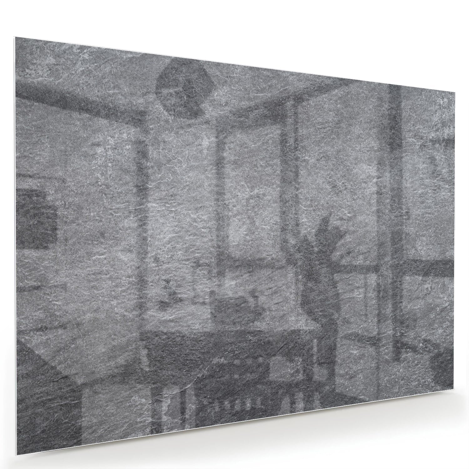 Modernes Glasbild in Grautönen für Ihr Interieur – Glasbild aus Sicherheitsglas, Größe 60x40