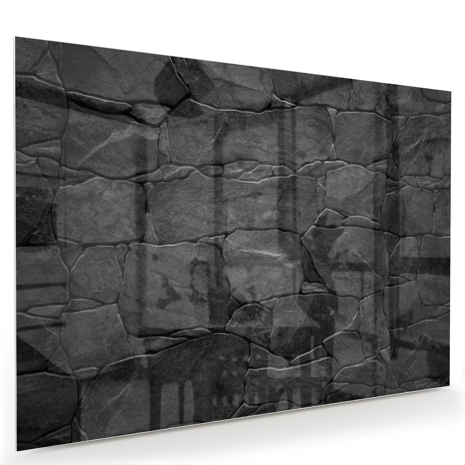 Modernes Glasbild in Schwarz und Grau – Glasbild aus Sicherheitsglas, Größe 60x40