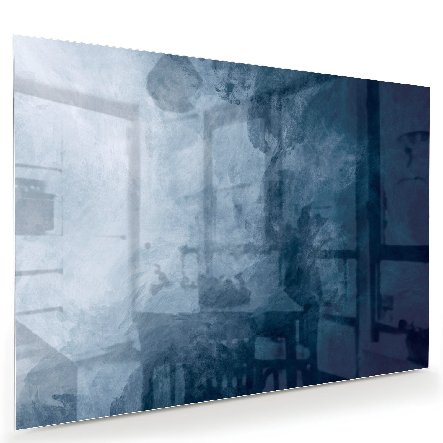 Königsblaues Glasbild – verschiedene Größen – Glasbild aus Sicherheitsglas, Größe 60x40