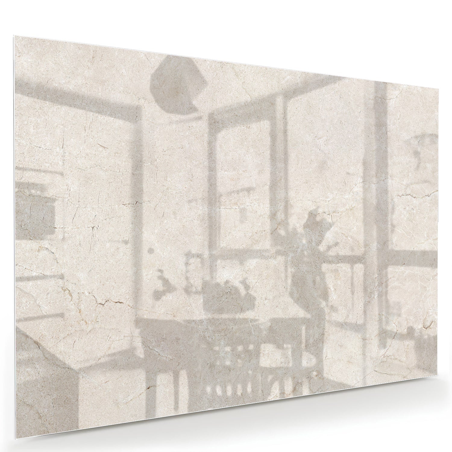 Elegantes Glasbild mit dezenten Schattendetails – Glasbild aus Sicherheitsglas, Größe 60x40