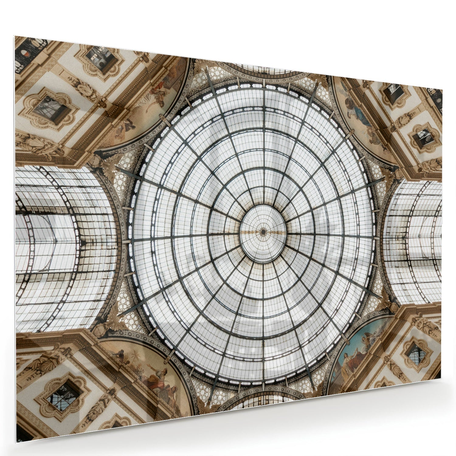 Elegantes Glasbild mit einer kunstvollen Kuppel – Glasbild aus Sicherheitsglas, Größe 60x40