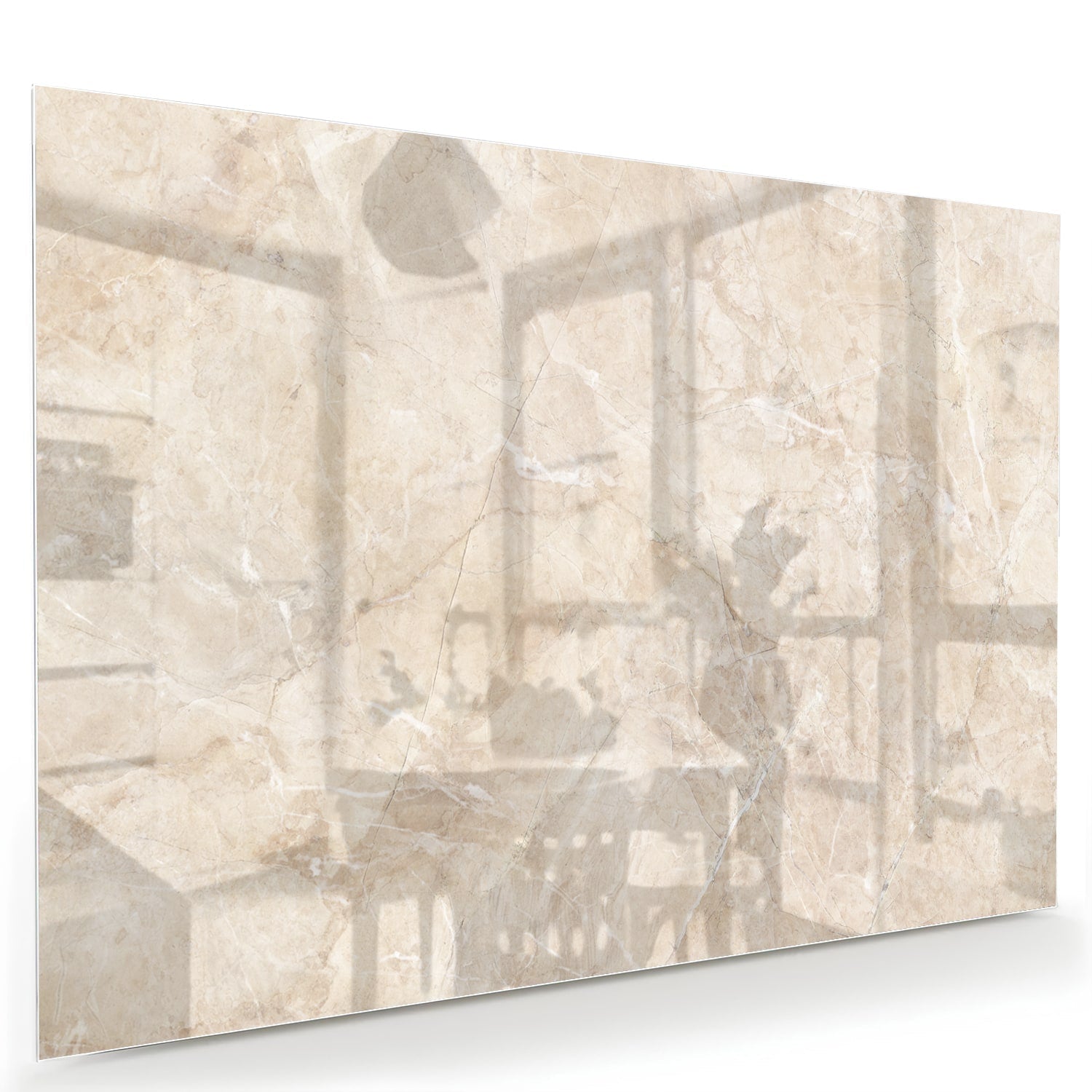 Elegantes Glasbild mit natürlichen Farbtönen – Glasbild aus Sicherheitsglas, Größe 60x40