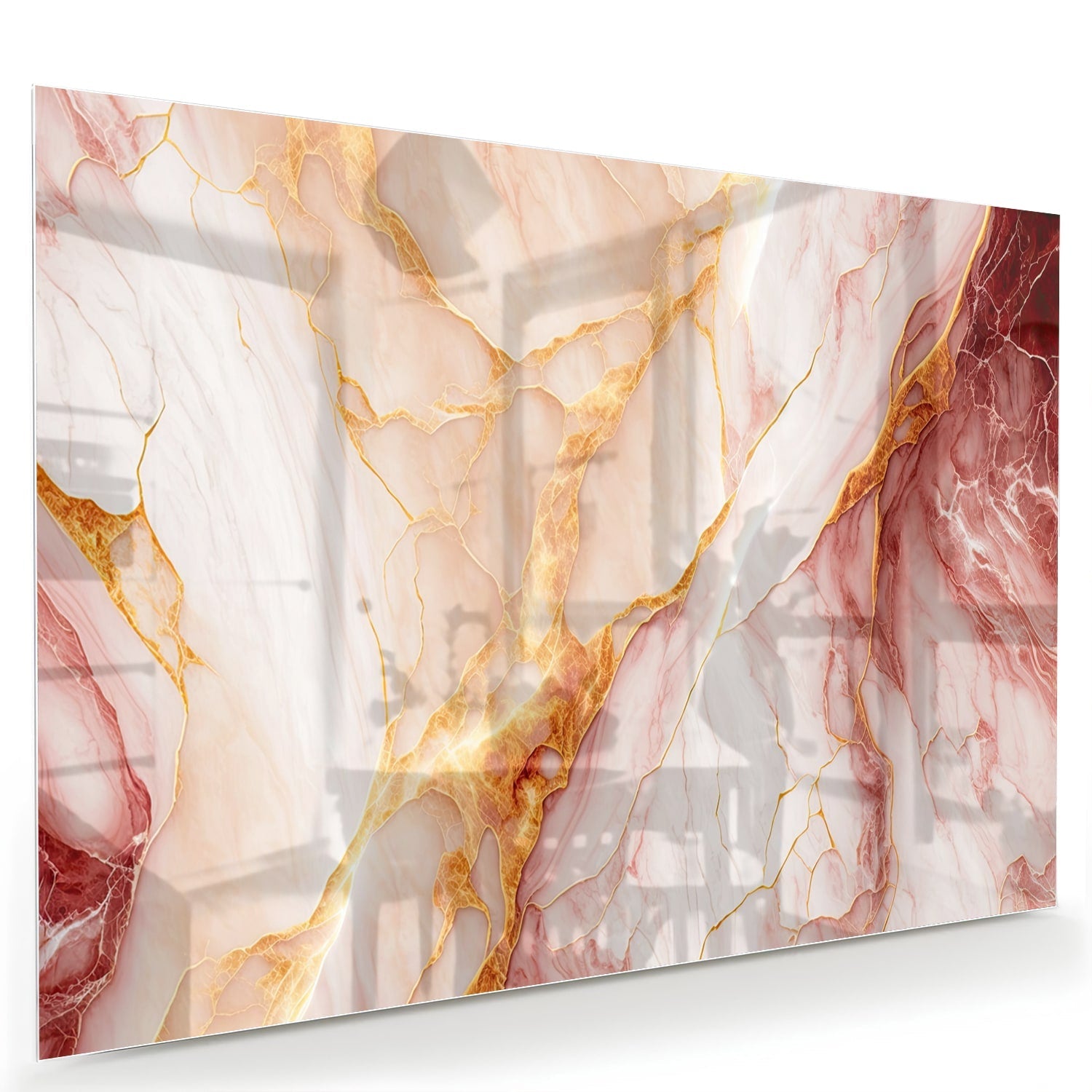 Elegantes Glasbild in warmen Farbtönen – Glasbild aus Sicherheitsglas, Größe 60x40