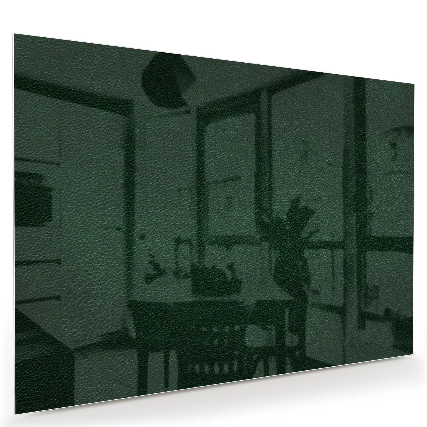 Minimalistisches grünes Glasbild für moderne Einrichtungen – Glasbild aus Sicherheitsglas, Größe 60x40