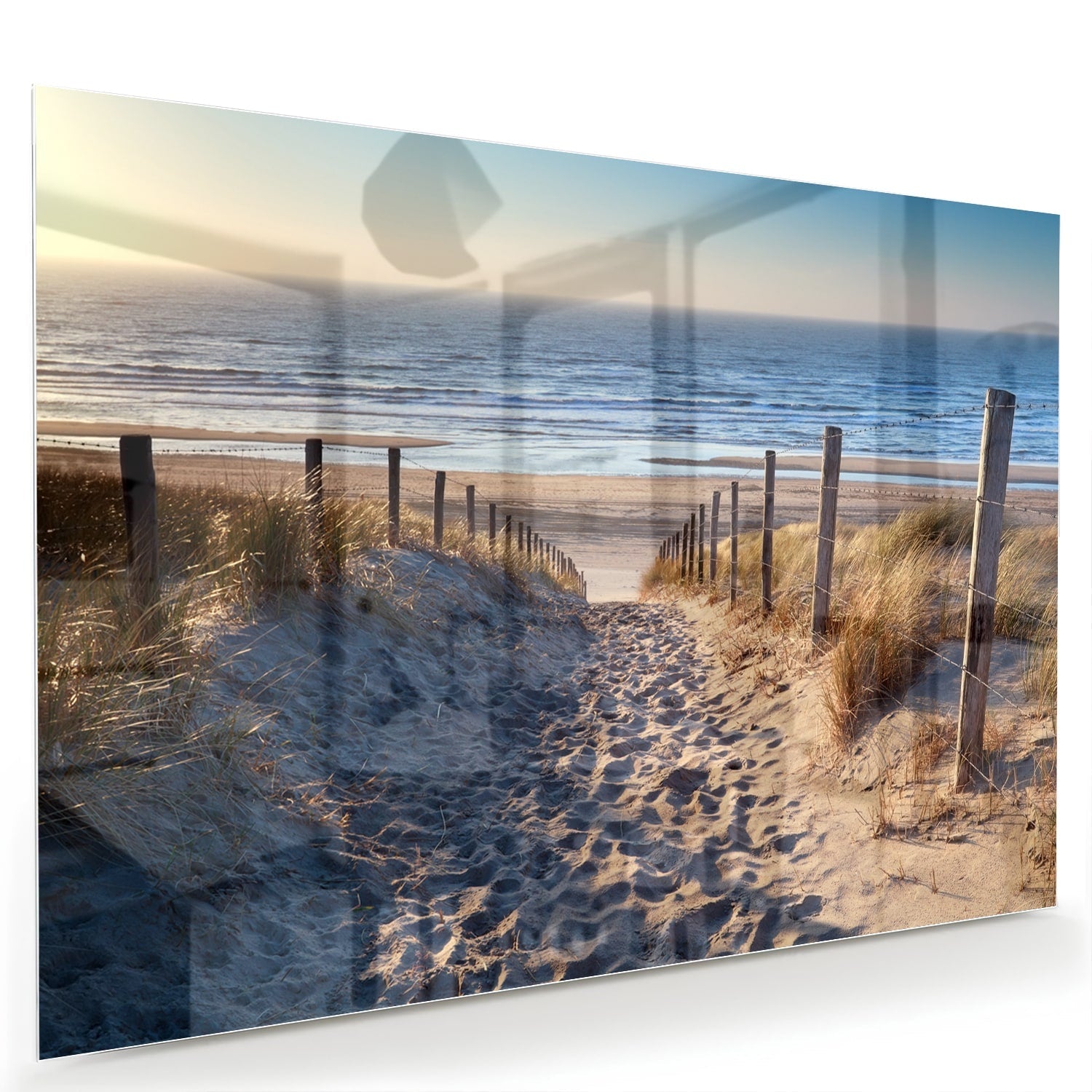 Glasbild – Sandweg zum Strand – Glasbild aus Sicherheitsglas, Größe 60x40