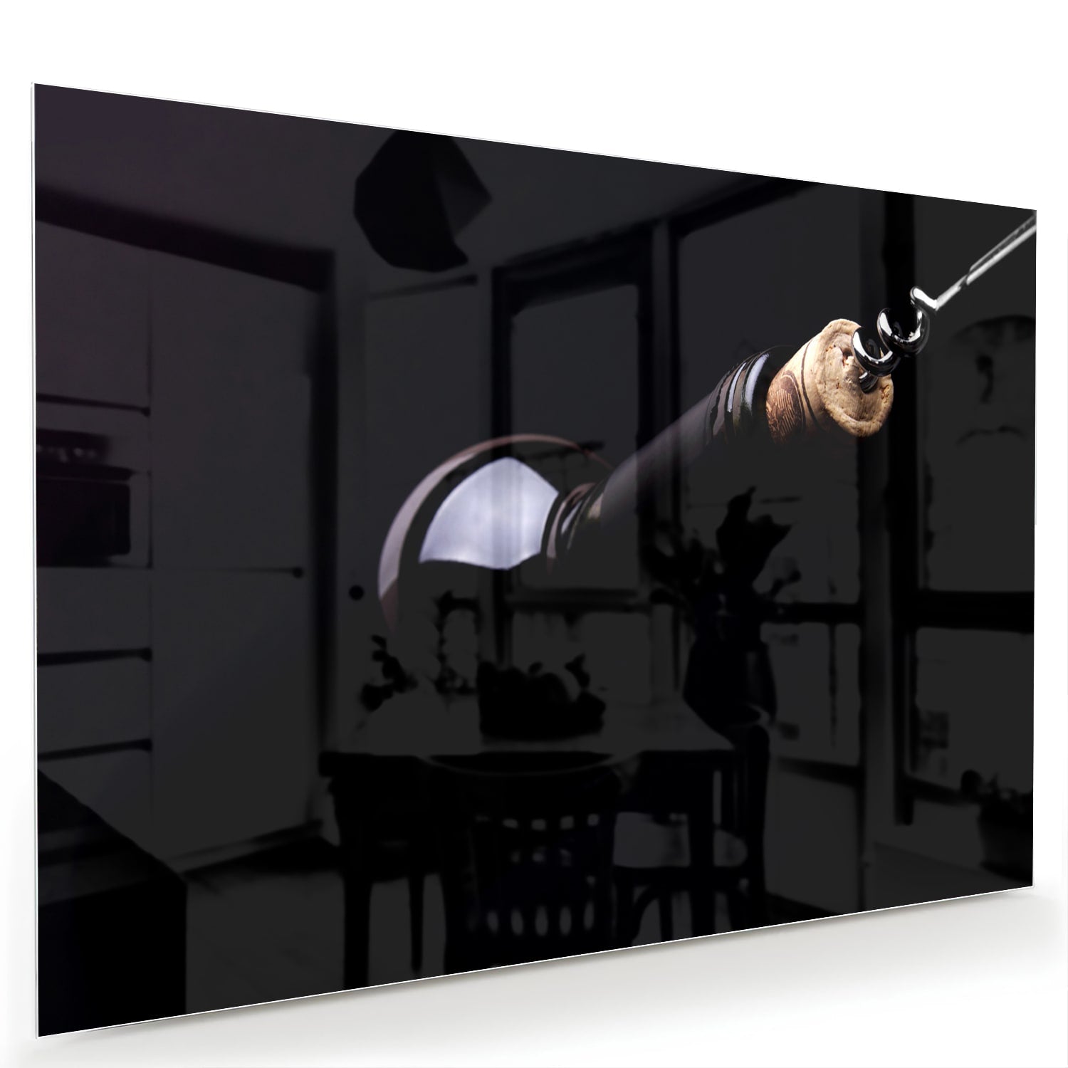 Elegantes Glasbild mit Griff – Glasbild aus Sicherheitsglas, Größe 60x40