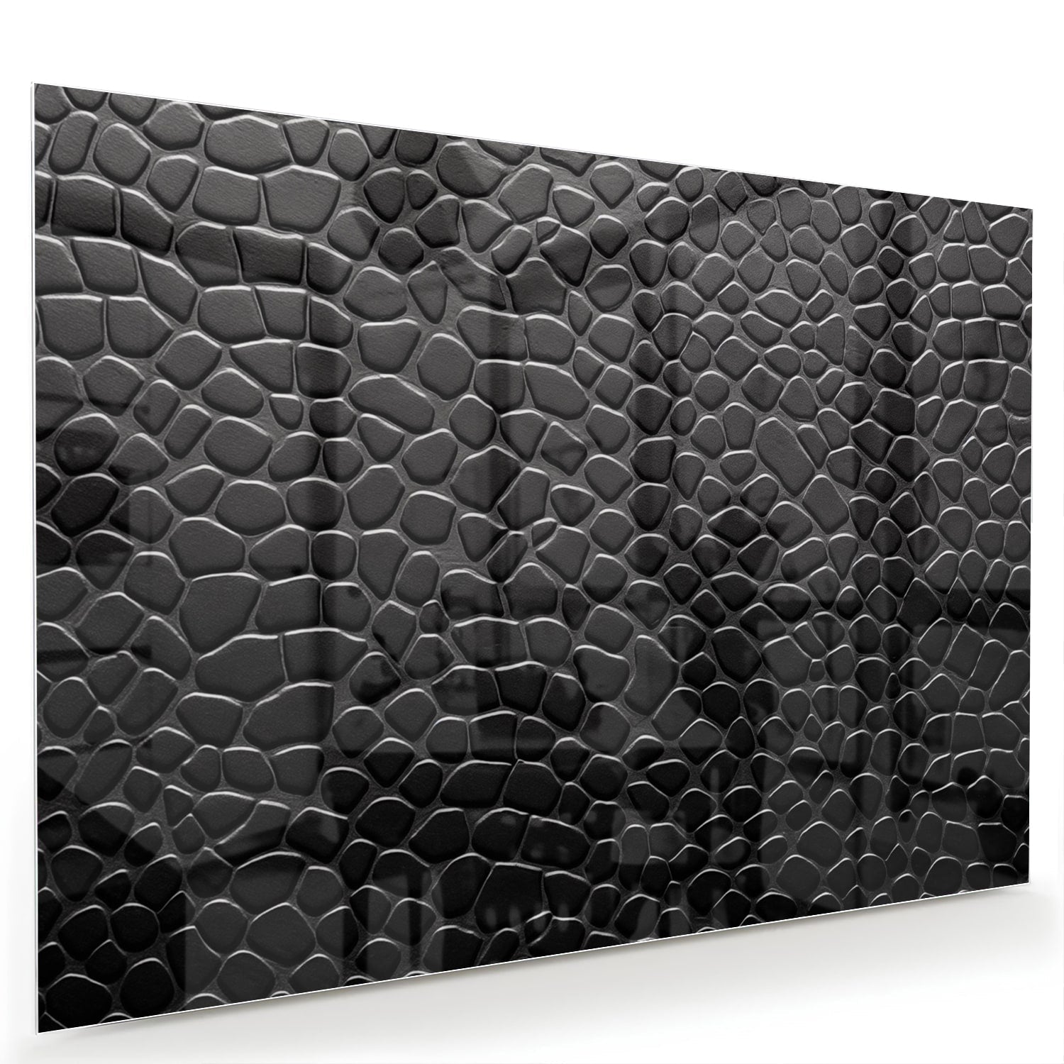 Modernes Glasbild mit Textur in Schwarz – Glasbild aus Sicherheitsglas, Größe 60x40