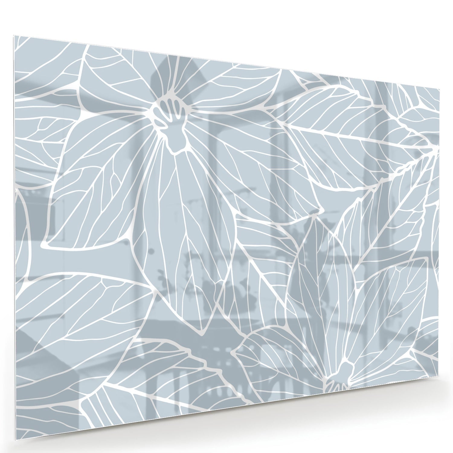 Stilvolles Glasbild mit botanischen Motiven – Glasbild aus Sicherheitsglas, Größe 60x40