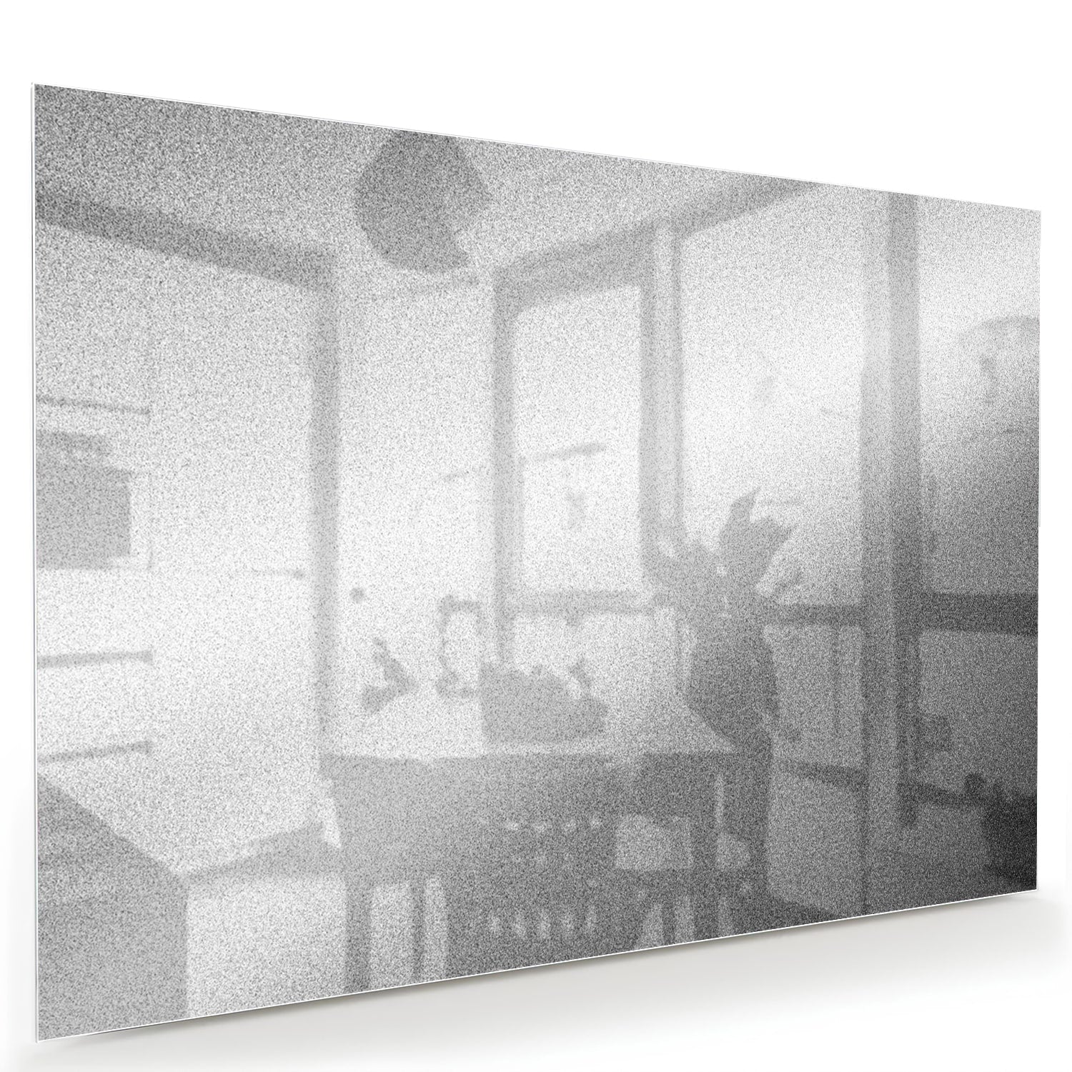 Minimalistisches Glasbild mit Reflexionen – Glasbild aus Sicherheitsglas, Größe 60x40