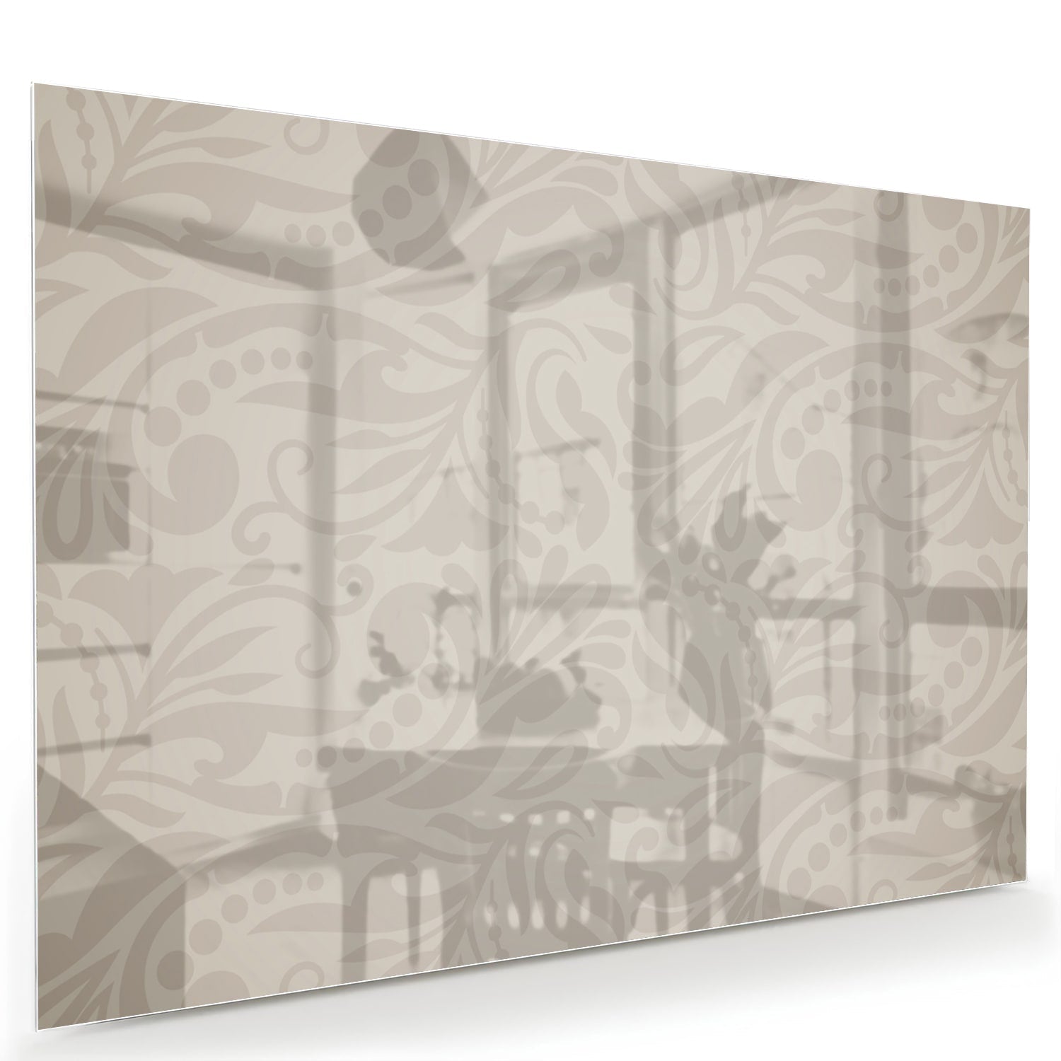 Elegantes Glasbild mit raffiniertem Muster – Glasbild aus Sicherheitsglas, Größe 60x40