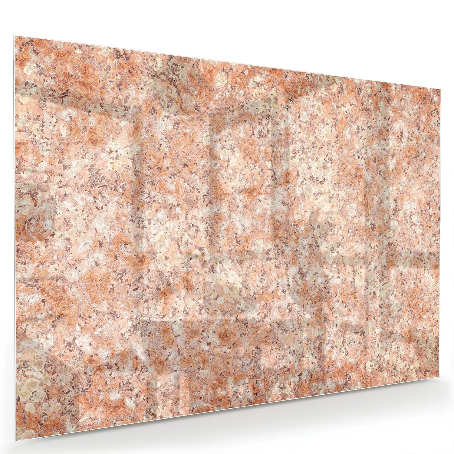 Glasbild in sanftem Rosa und Gold – Glasbild aus Sicherheitsglas, Größe 60x40
