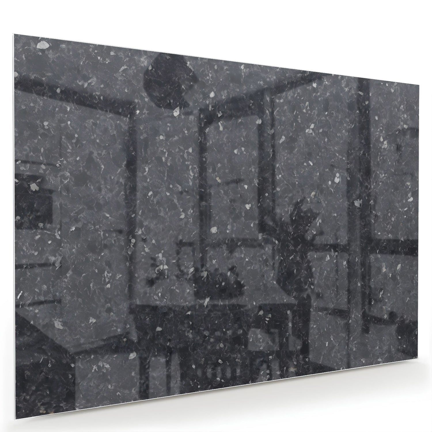 Modernes Glasbild mit schwarzer Oberfläche – Glasbild aus Sicherheitsglas, Größe 60x40