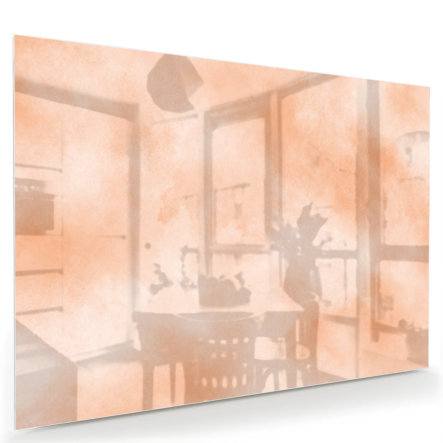 Glasbild in warmen Farbtönen für ein elegantes Interieur – Glasbild aus Sicherheitsglas, Größe 60x40
